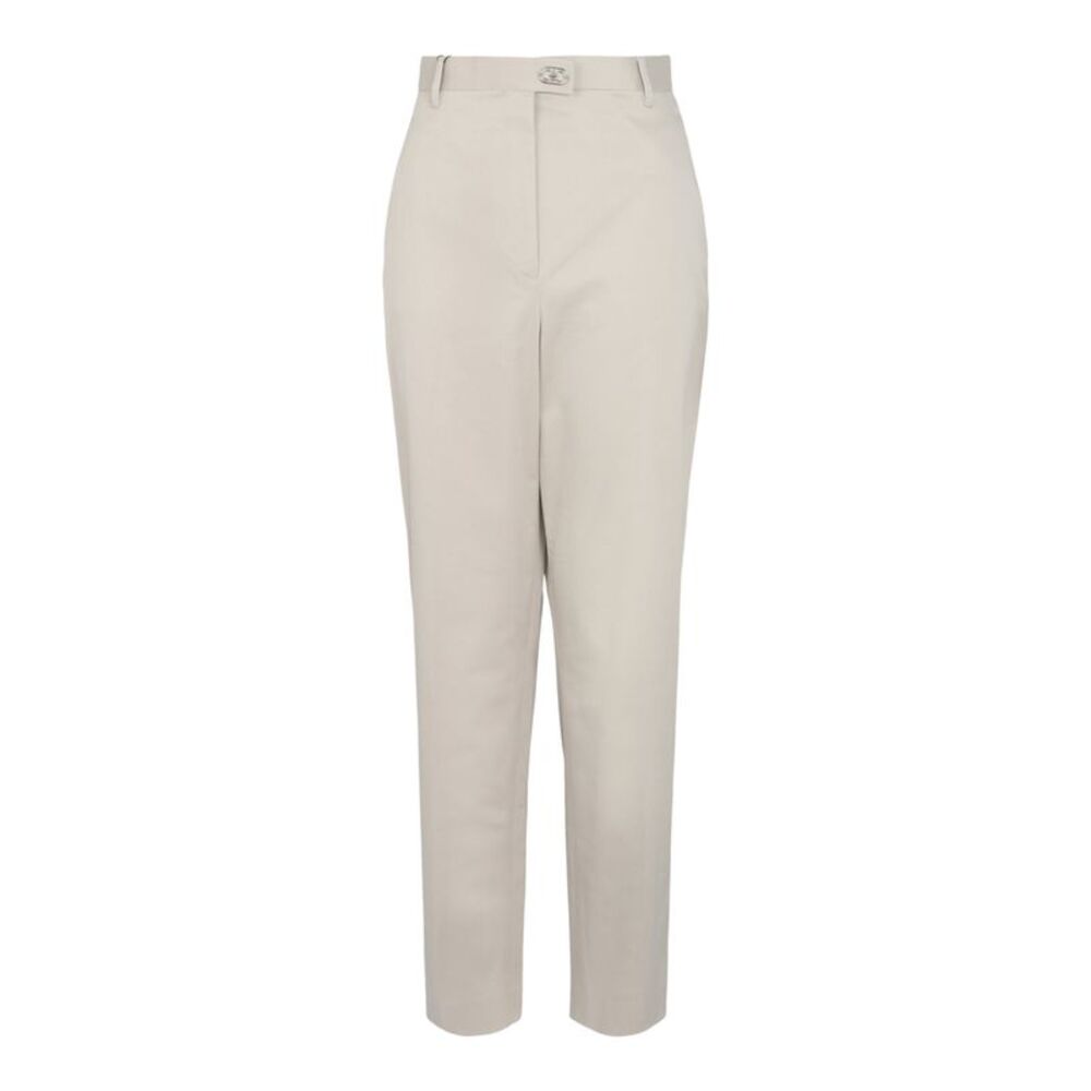 Ferragamo Tailored Cotton-Blend Tapered Trouser Grey Womens